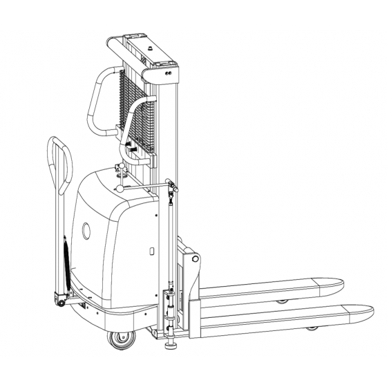Elektrický vysokozdvižný vozík DYC10-20 1T 2M